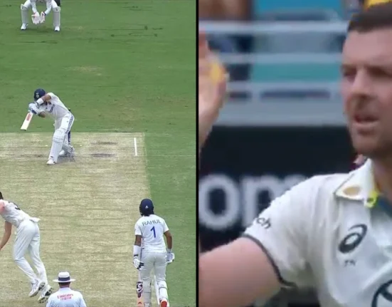 Josh Hazlewood sends Virat Kohli packing once again.webp