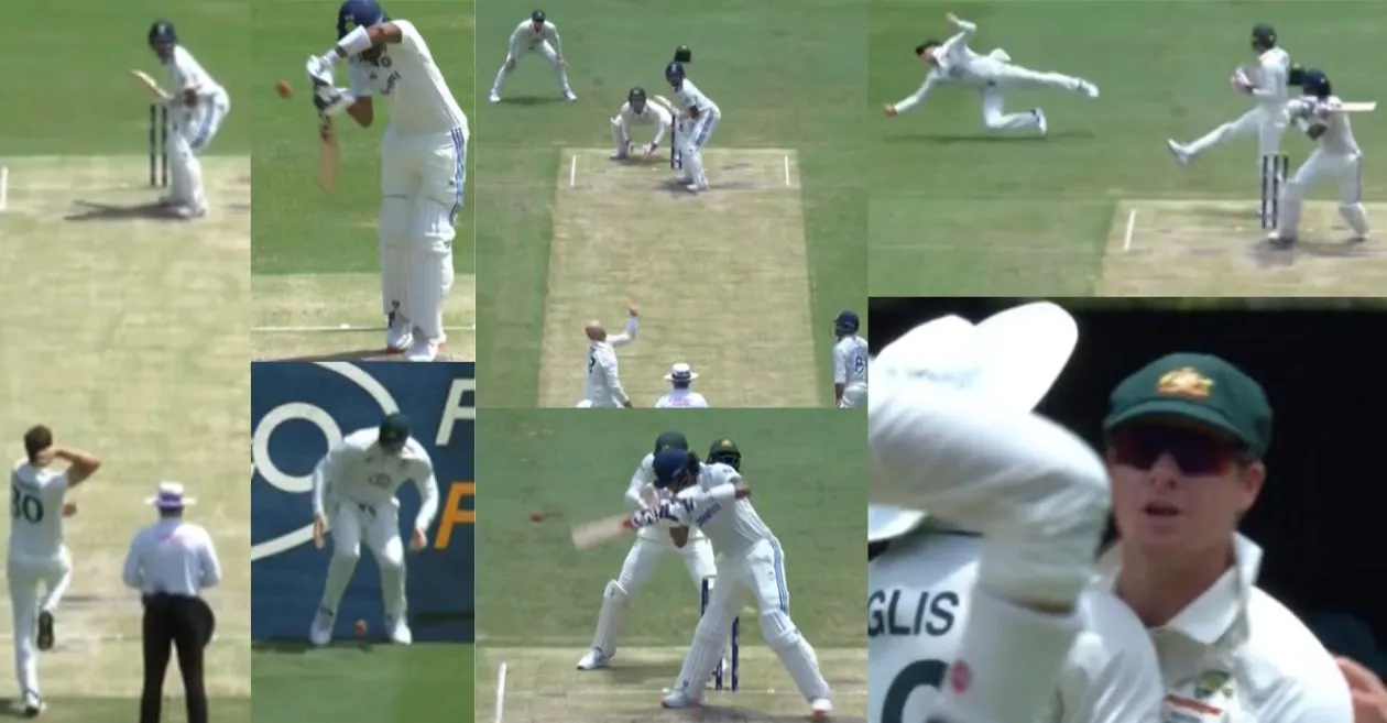 Steve Smith compensates for his earlier mistakes by pulling off an astounding one handed catch to dismiss KL Rahul on Day 4 of the 3rd Test.webp